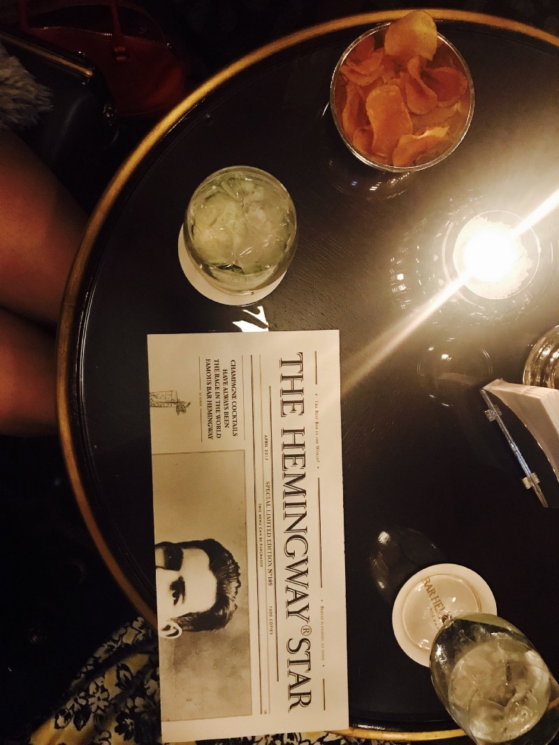 Hemingway Bar in the Ritz Hotel 