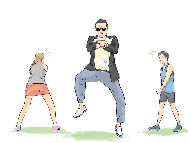 Image of Wikihow's guide to the Gangnam Style dance