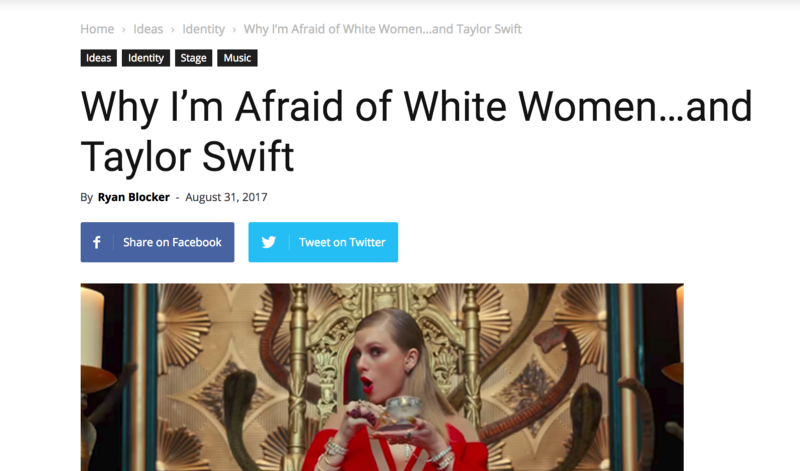 Screenshot of article headline