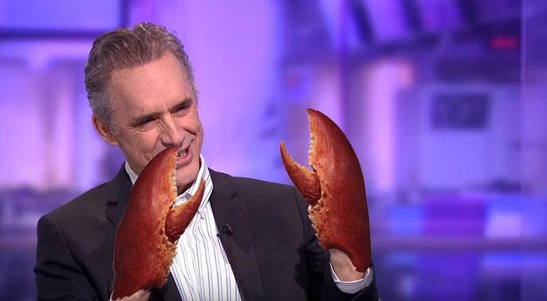 Image of Jordan Peterson with crab claws for hands