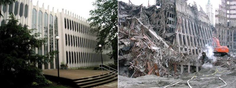 Photos of Oberlin Conservatory of Music and World Trade Center (after 9/11)