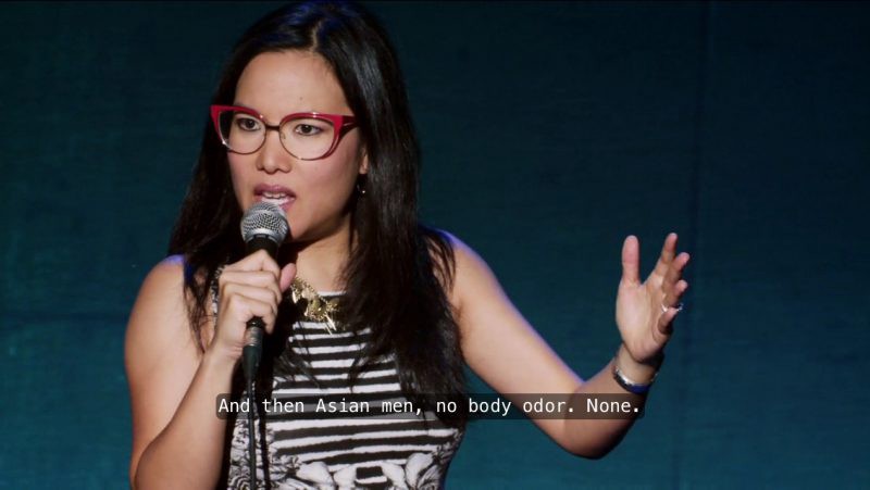 Screenshot of Ali Wong's stand up with captions