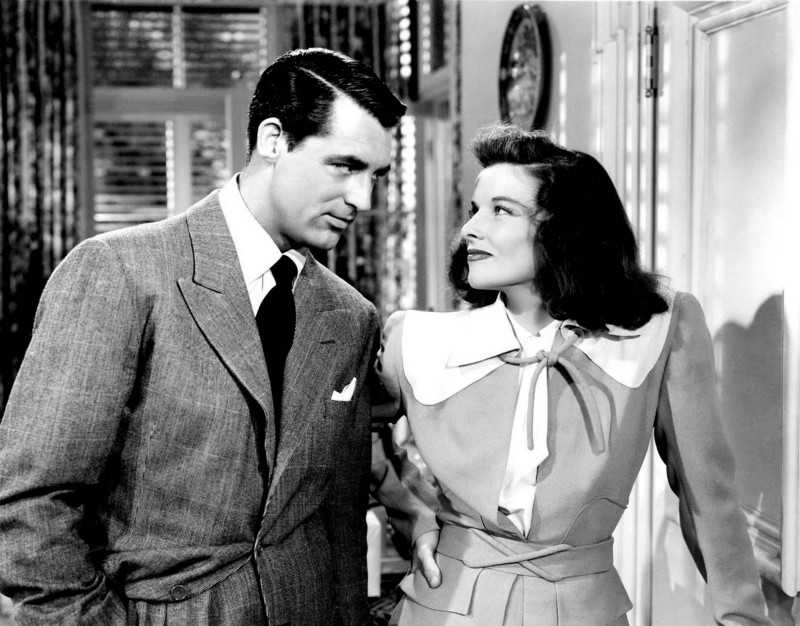Screenshot of Cary Grant and Katherine Hepburn
