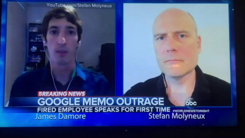 Screenshot of James Damore and Stefan Molyneux