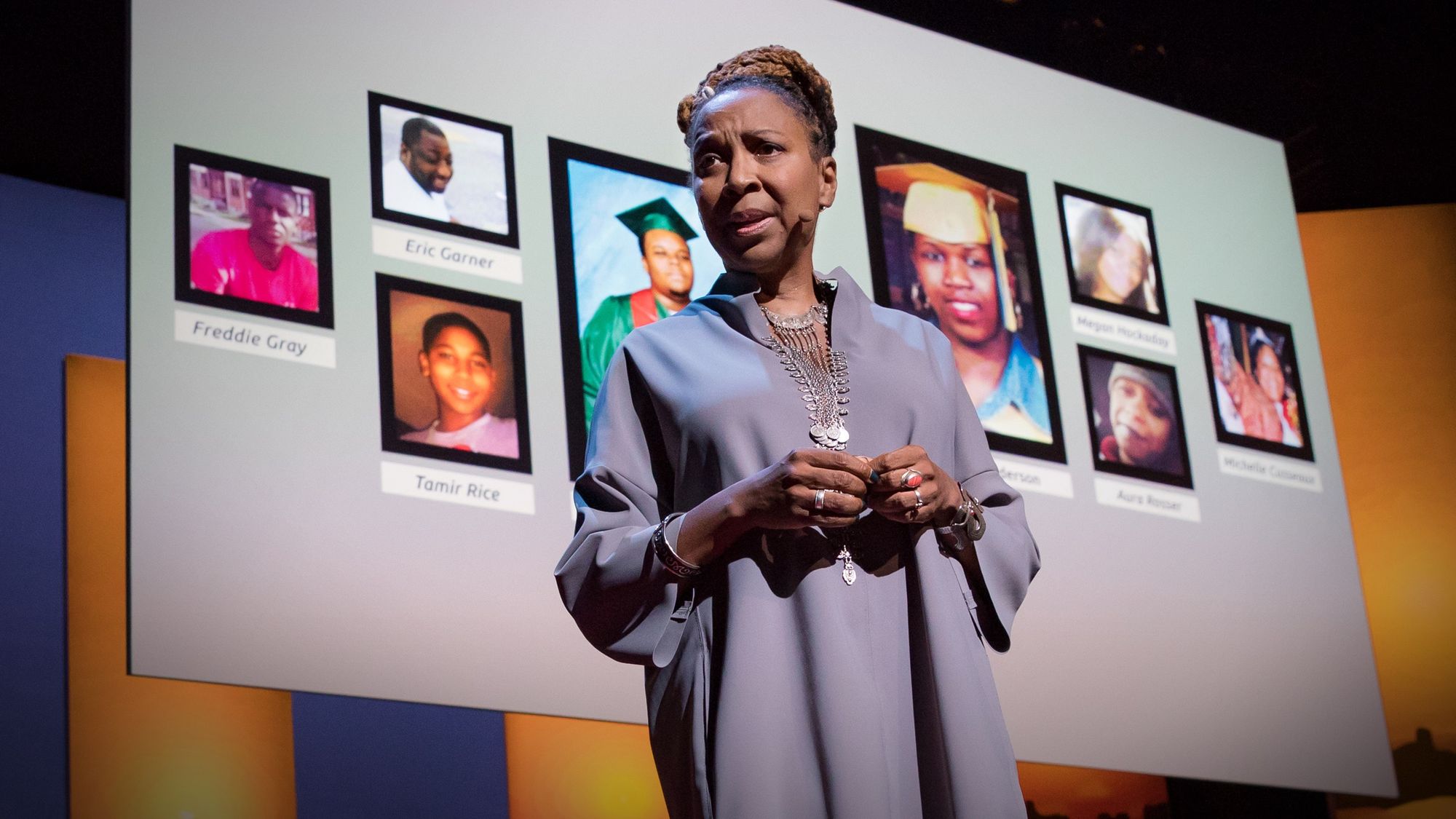 Crenshaw on stage at her TED Talk