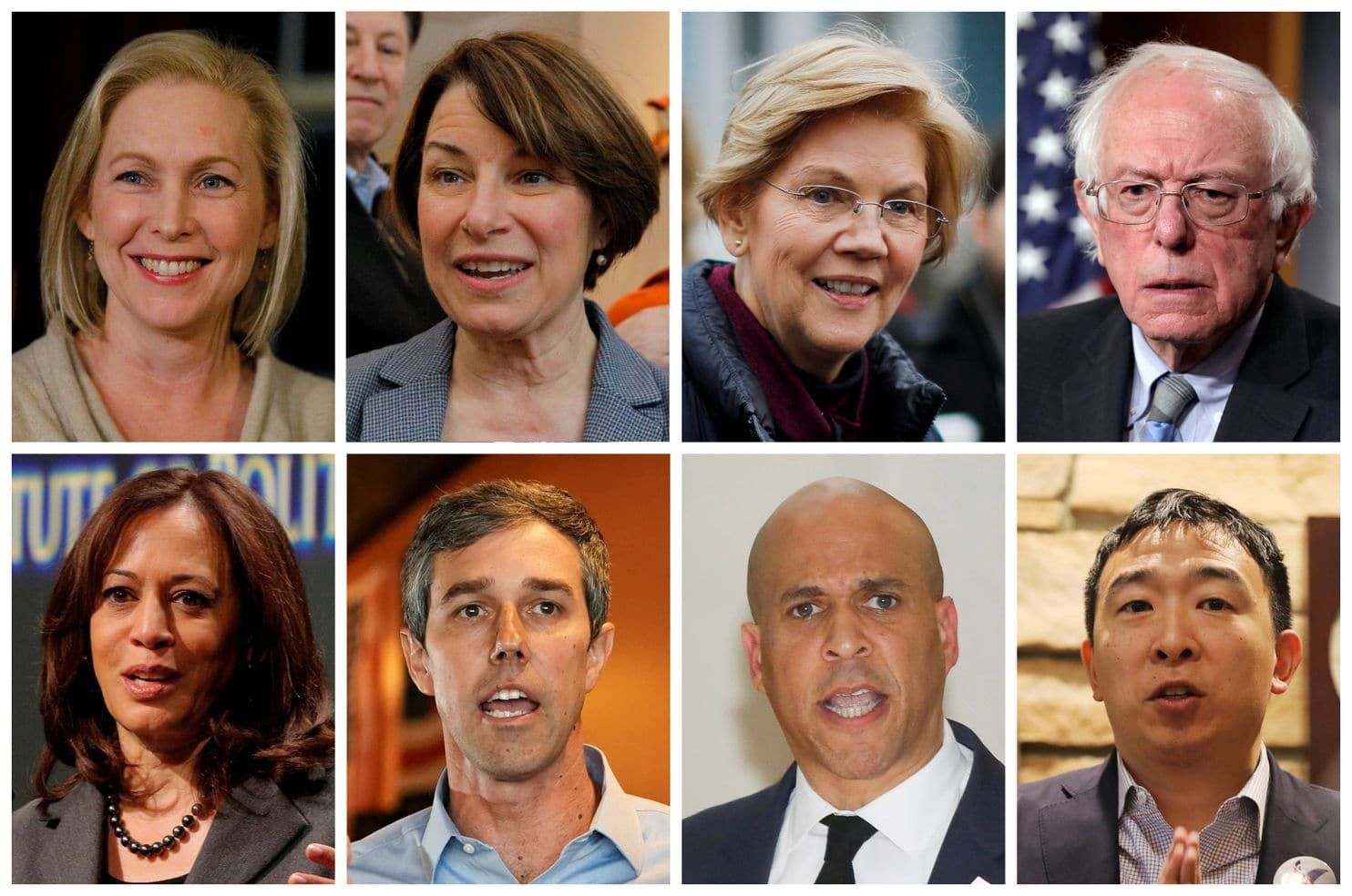 Image of select 2020 Democratic presidential candidates