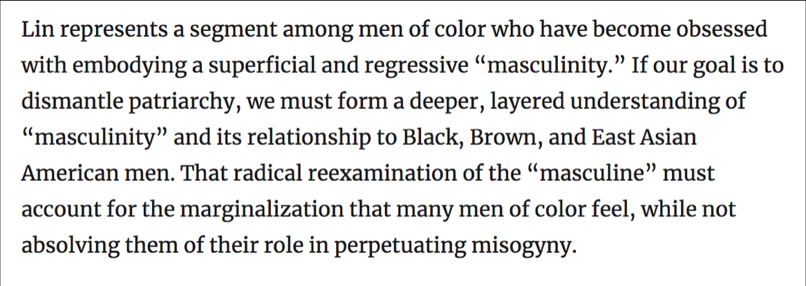 Screenshot of "Men of Color and Masculinity" from Reappropriate