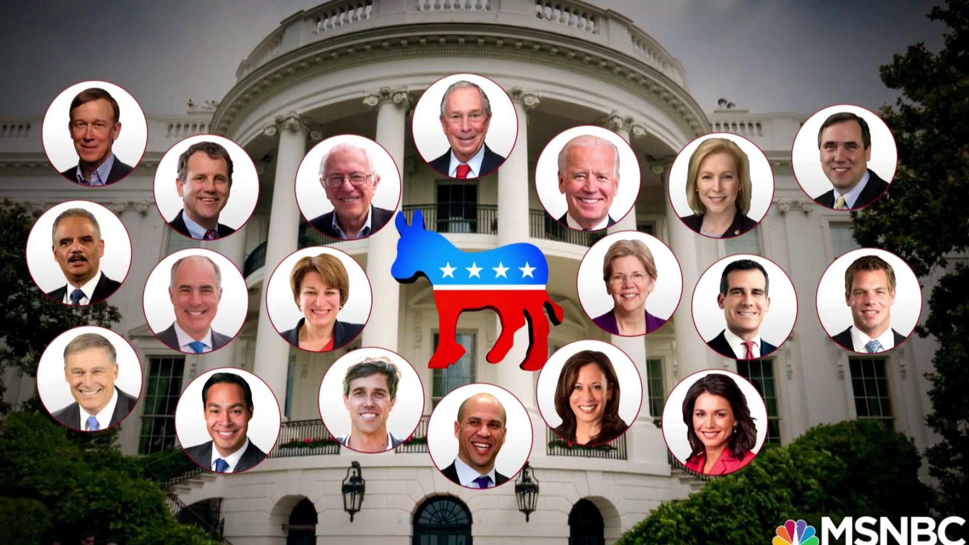 Image of nearly every 2020 Democratic presidential candidate
